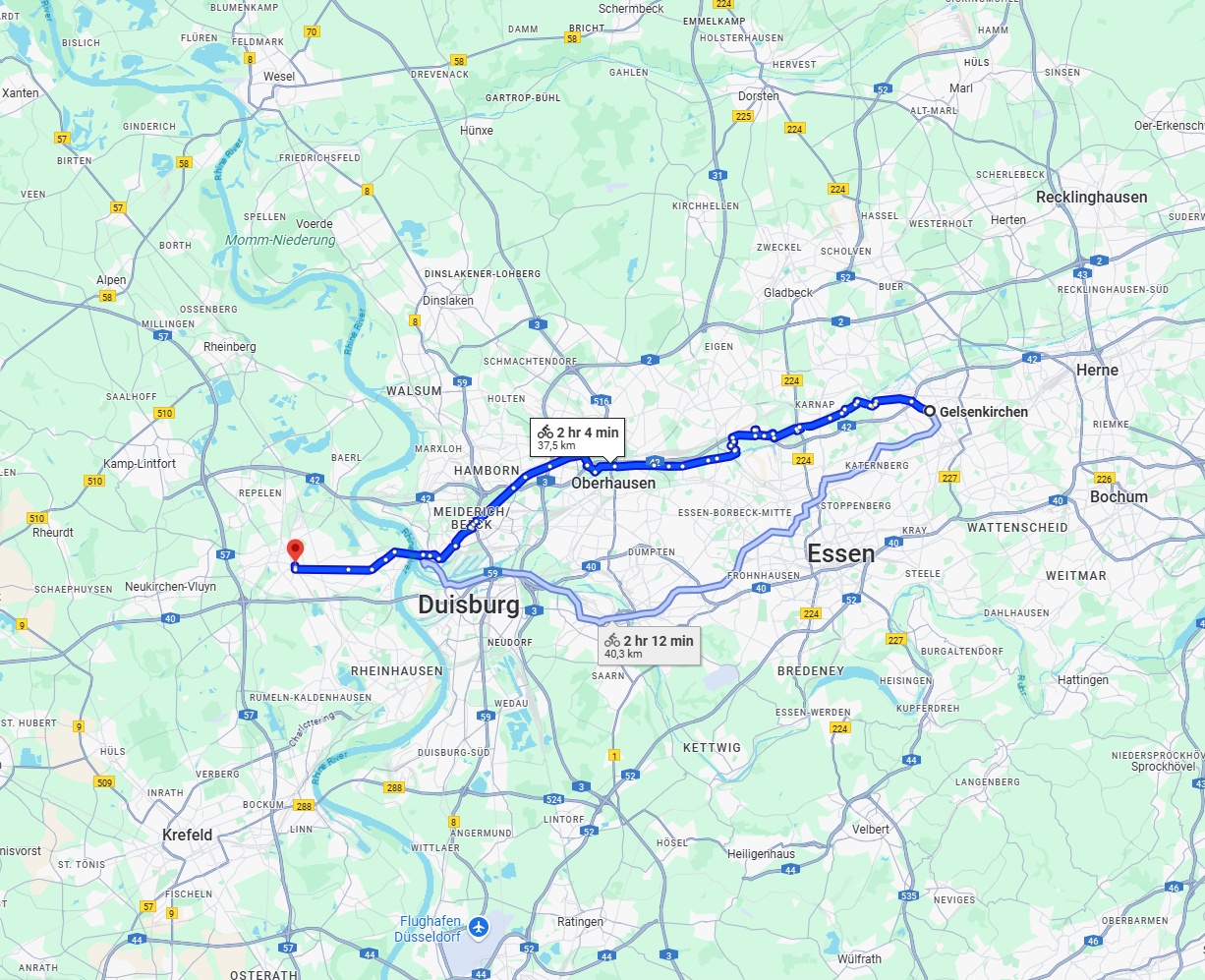Anreise von Gelsenkirchen Zu Moers Über 