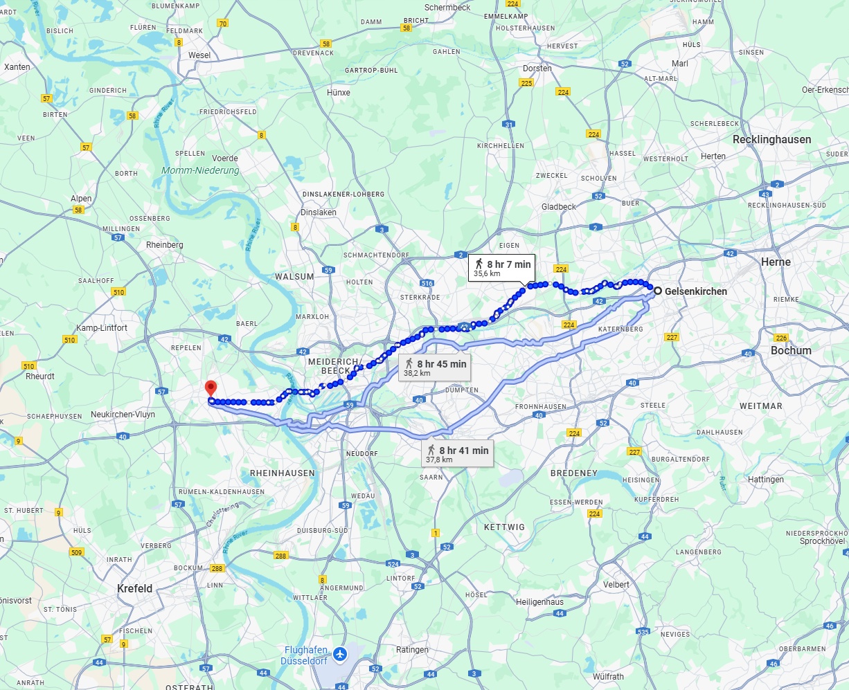 Anreise von Gelsenkirchen Zu Moers Über 
