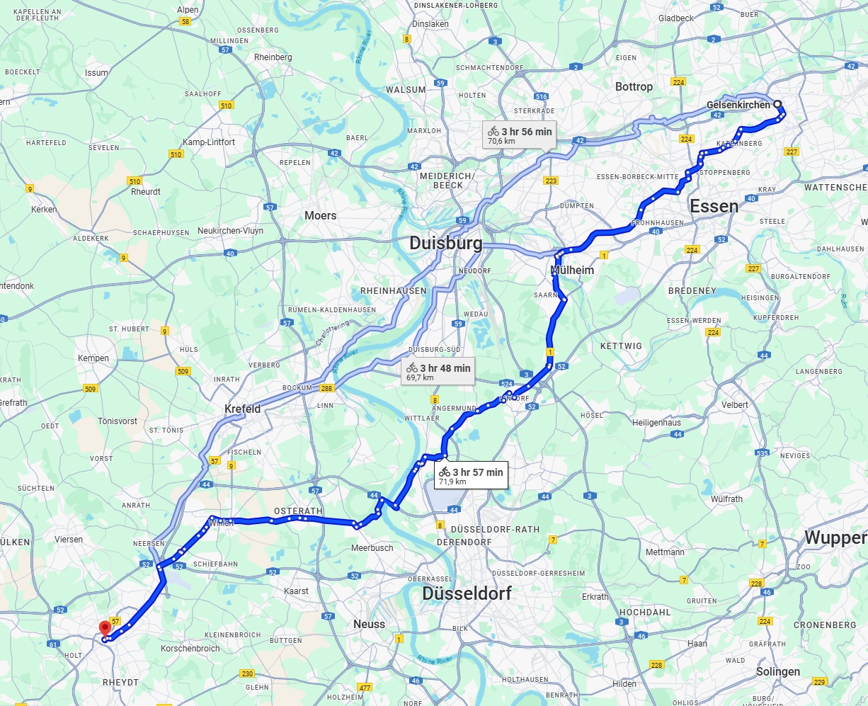Anreise von Gelsenkirchen Zu Mönchengladbach Über 