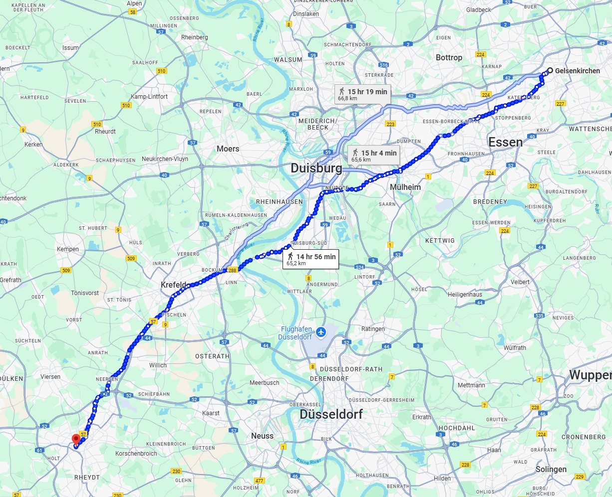 Anreise von Gelsenkirchen Zu Mönchengladbach Über 