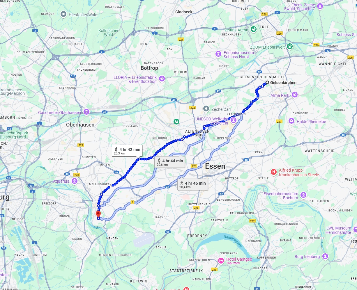 Anreise von Gelsenkirchen Zu Mülheim an der Ruhr Über 