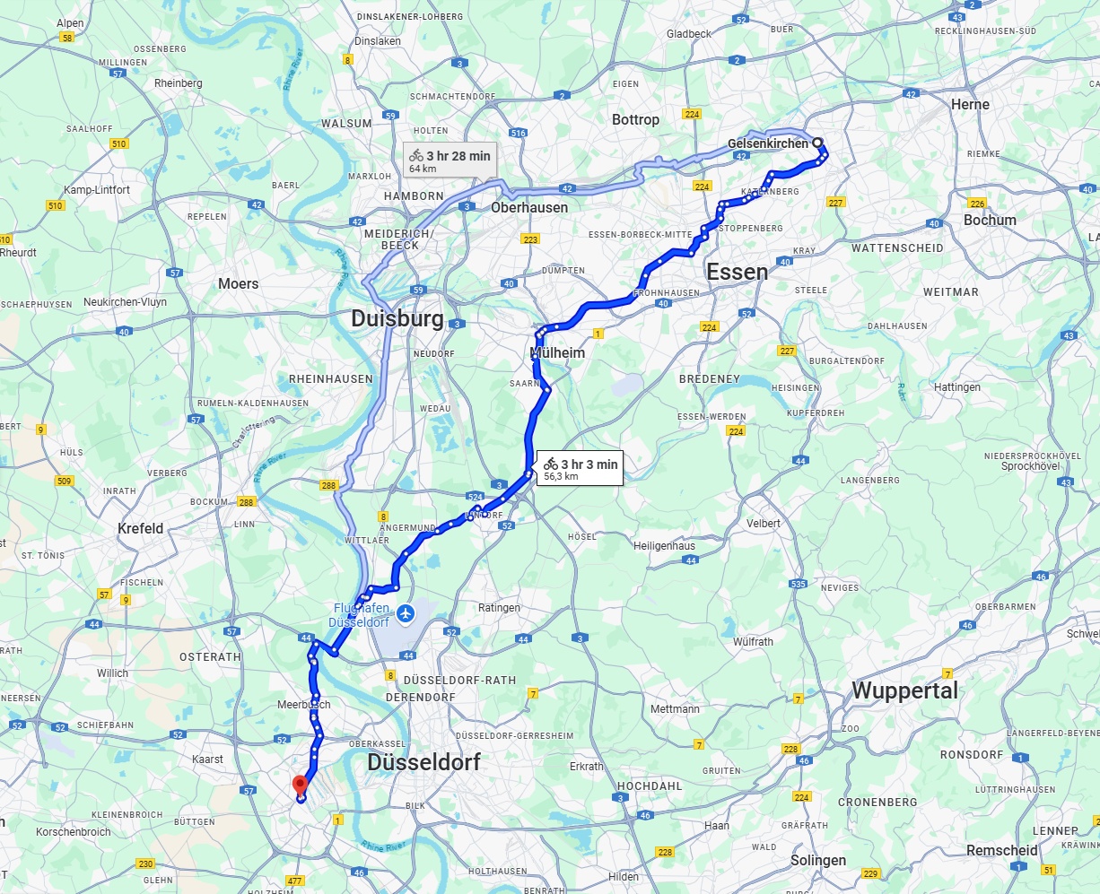 Anreise von Gelsenkirchen Zu Neuss Über 