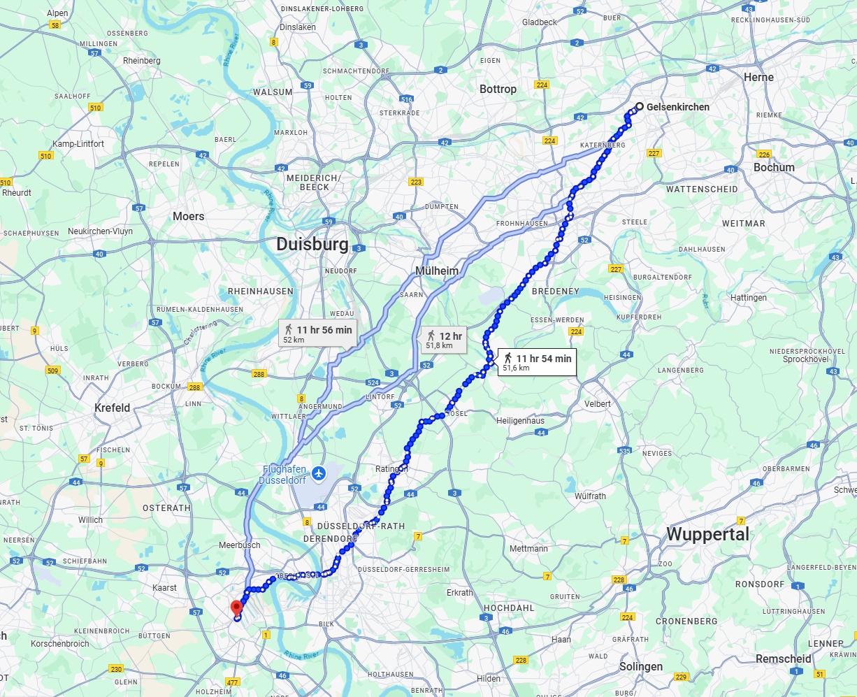 Anreise von Gelsenkirchen Zu Neuss Über 