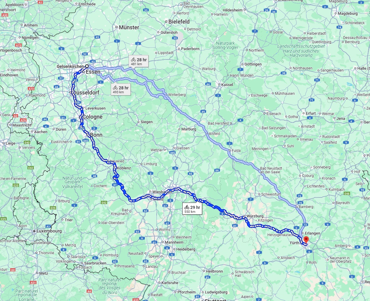 Anreise von Gelsenkirchen Zu Nürnberg Über 