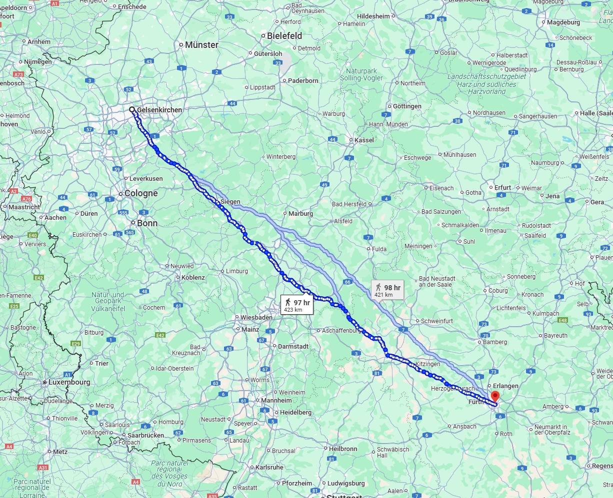 Anreise von Gelsenkirchen Zu Nürnberg Über 