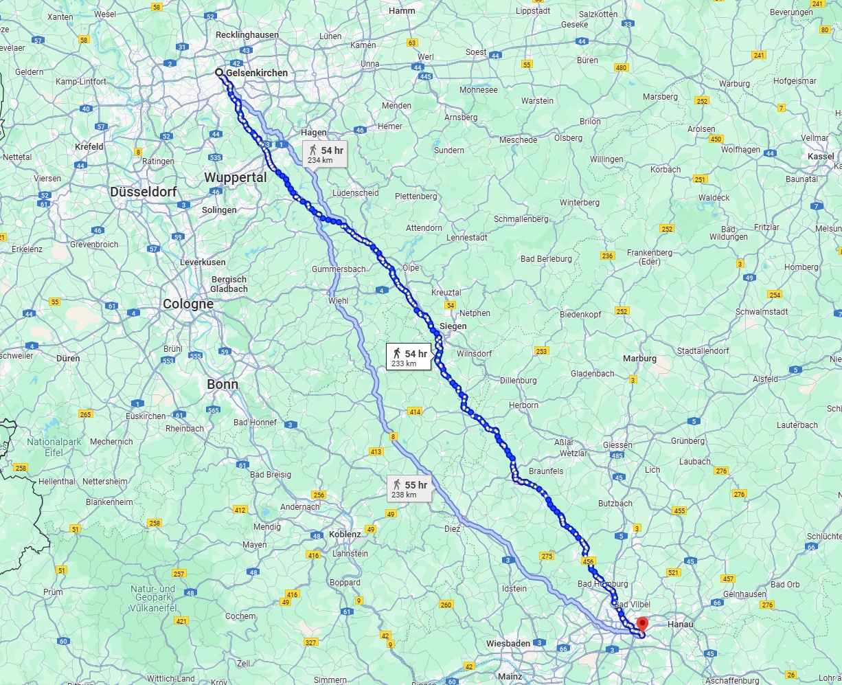 Anreise von Gelsenkirchen Zu Offenbach am Main Über 