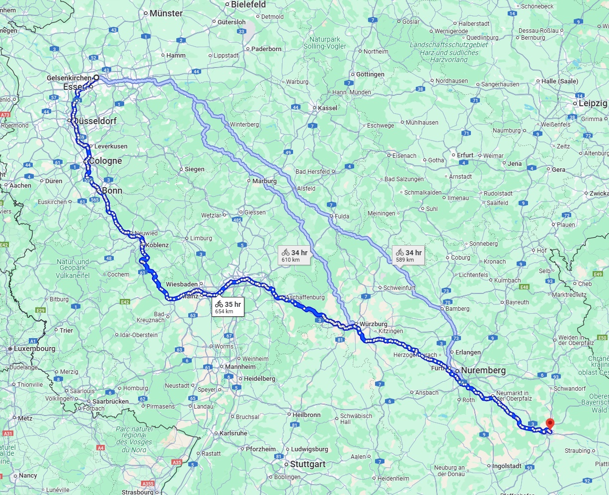 Anreise von Gelsenkirchen Zu Regensburg Über 
