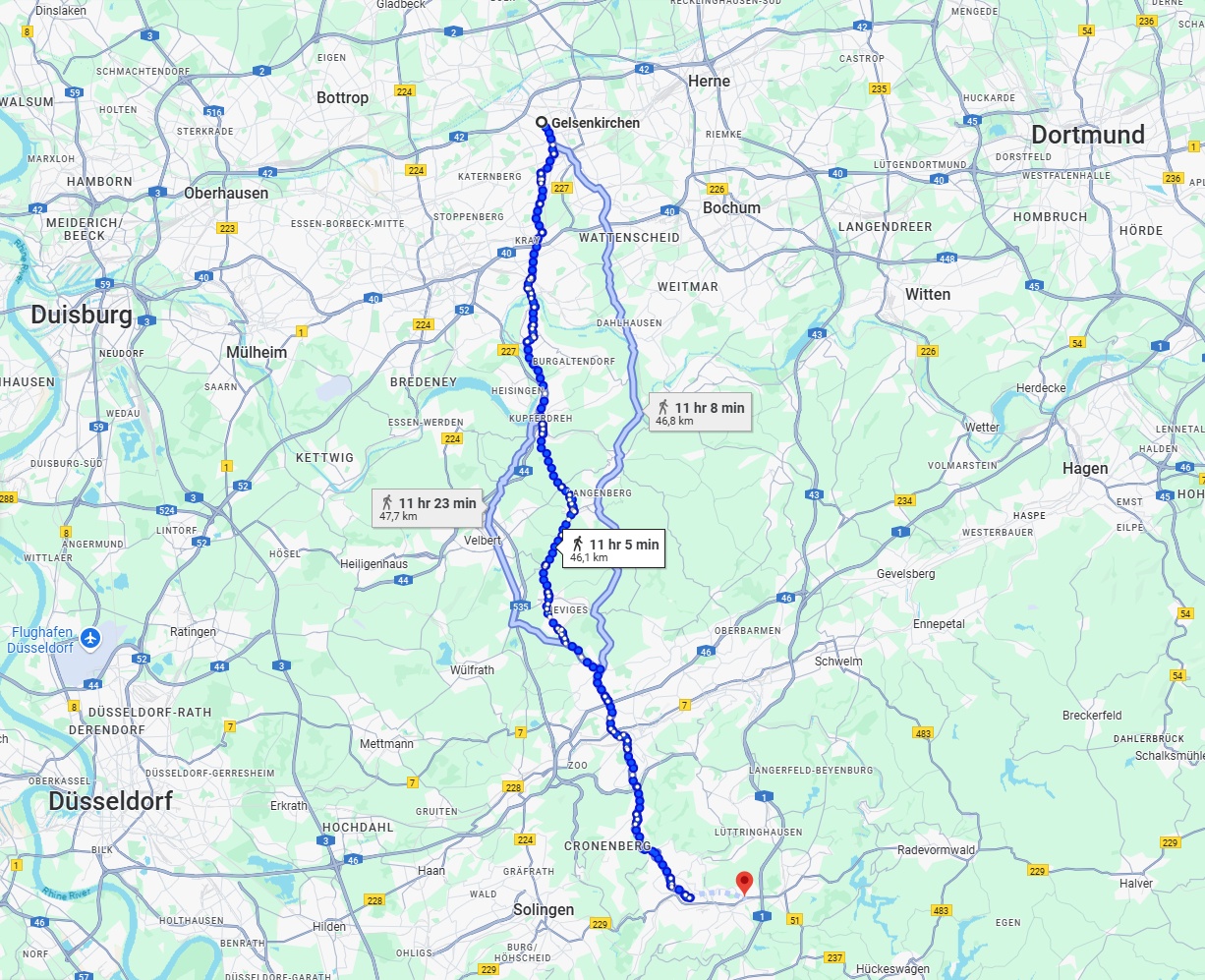 Anreise von Gelsenkirchen Zu Remscheid Über 