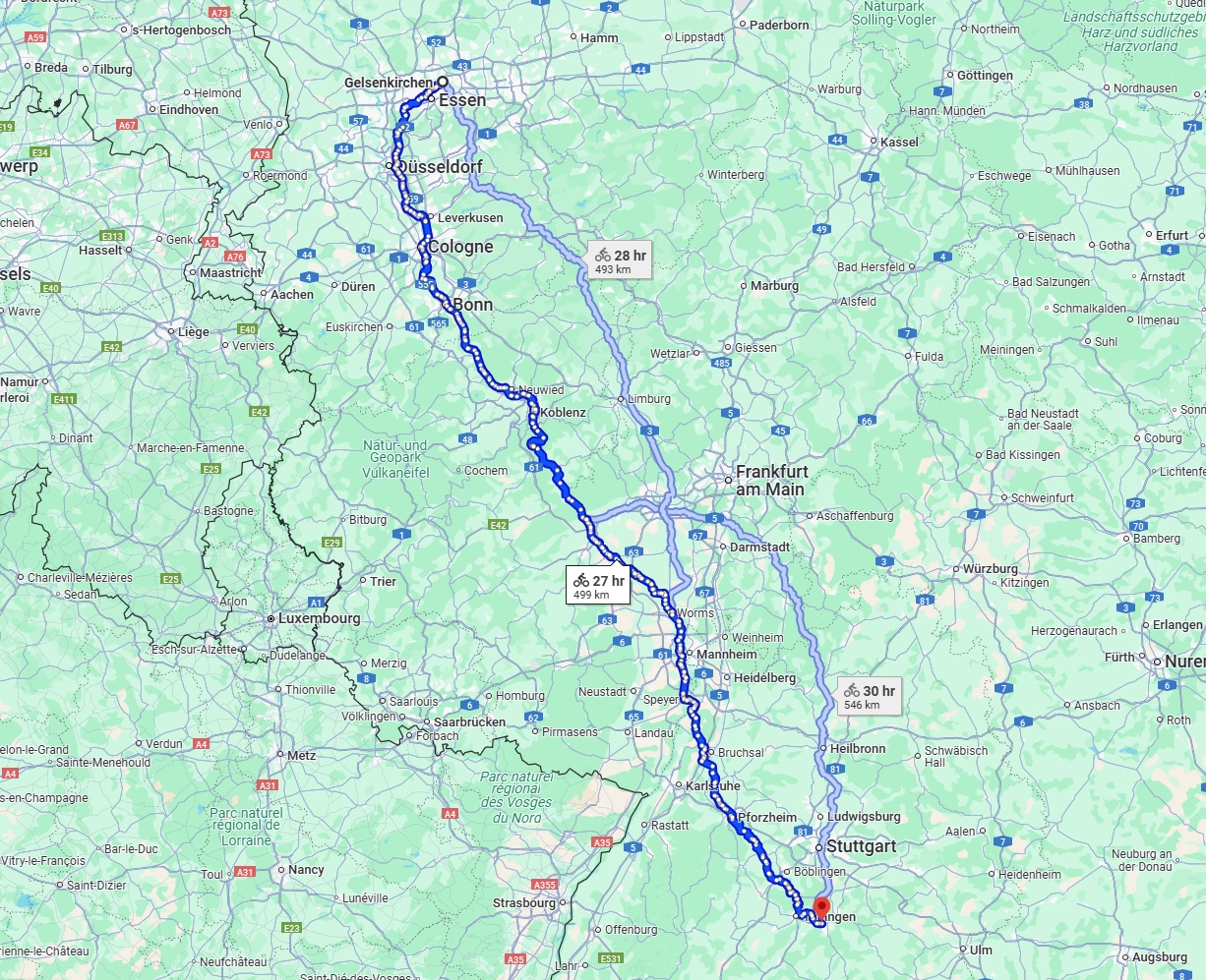 Anreise von Gelsenkirchen Zu Reutlingen Über 