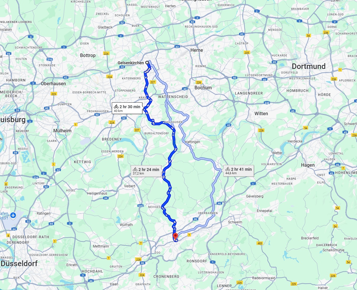 Anreise von Gelsenkirchen Zu Wuppertal Über 