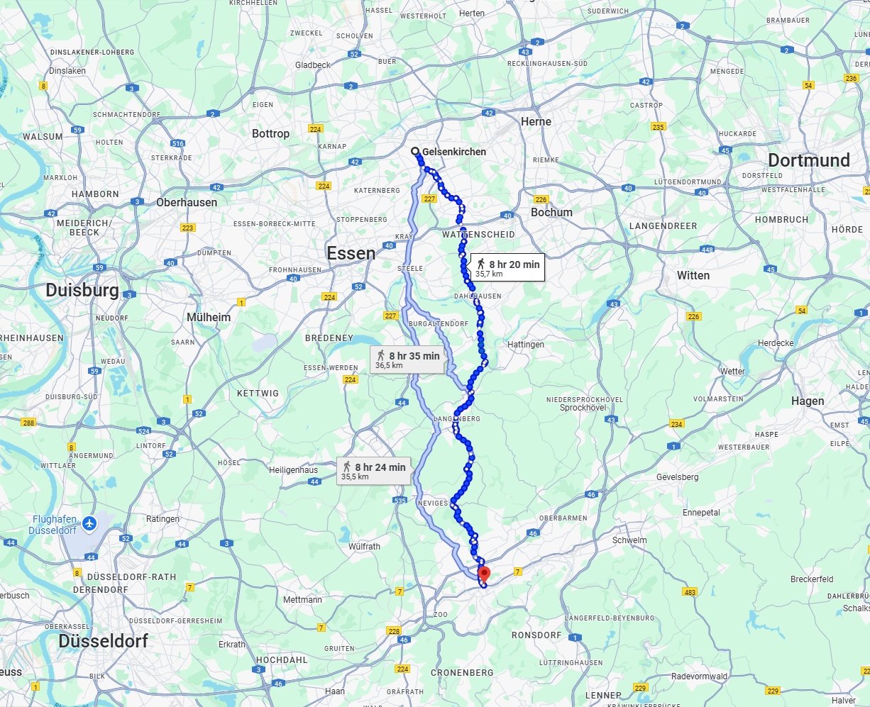 Anreise von Gelsenkirchen Zu Wuppertal Über 