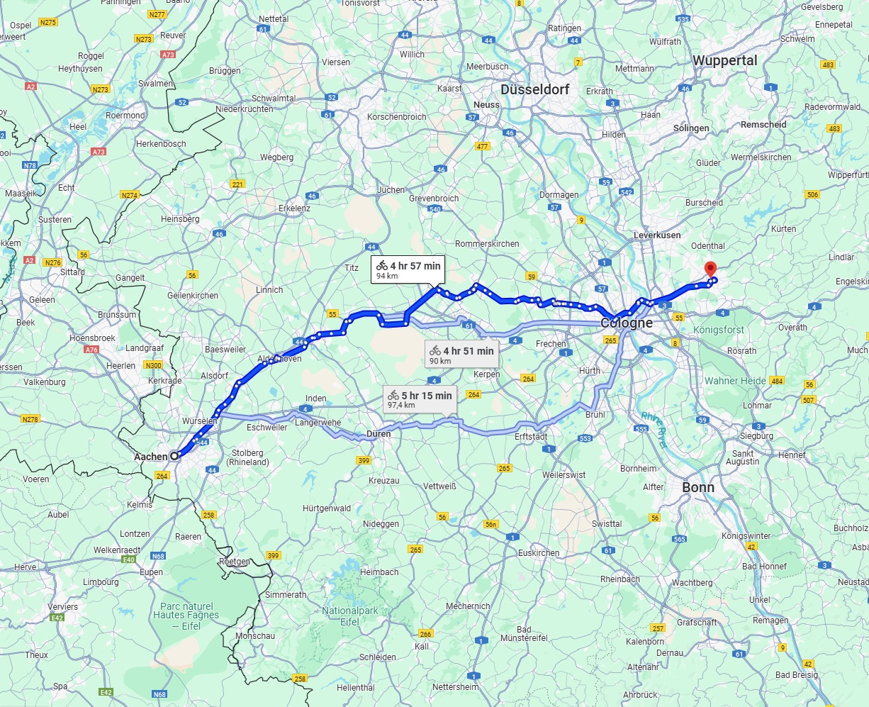 Anreise von Aachen Zu Bergisch Gladbach Über 