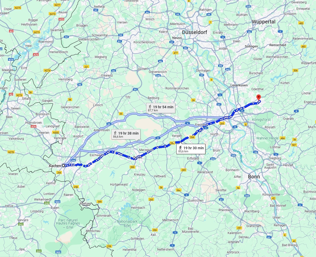 Anreise von Aachen Zu Bergisch Gladbach Über 