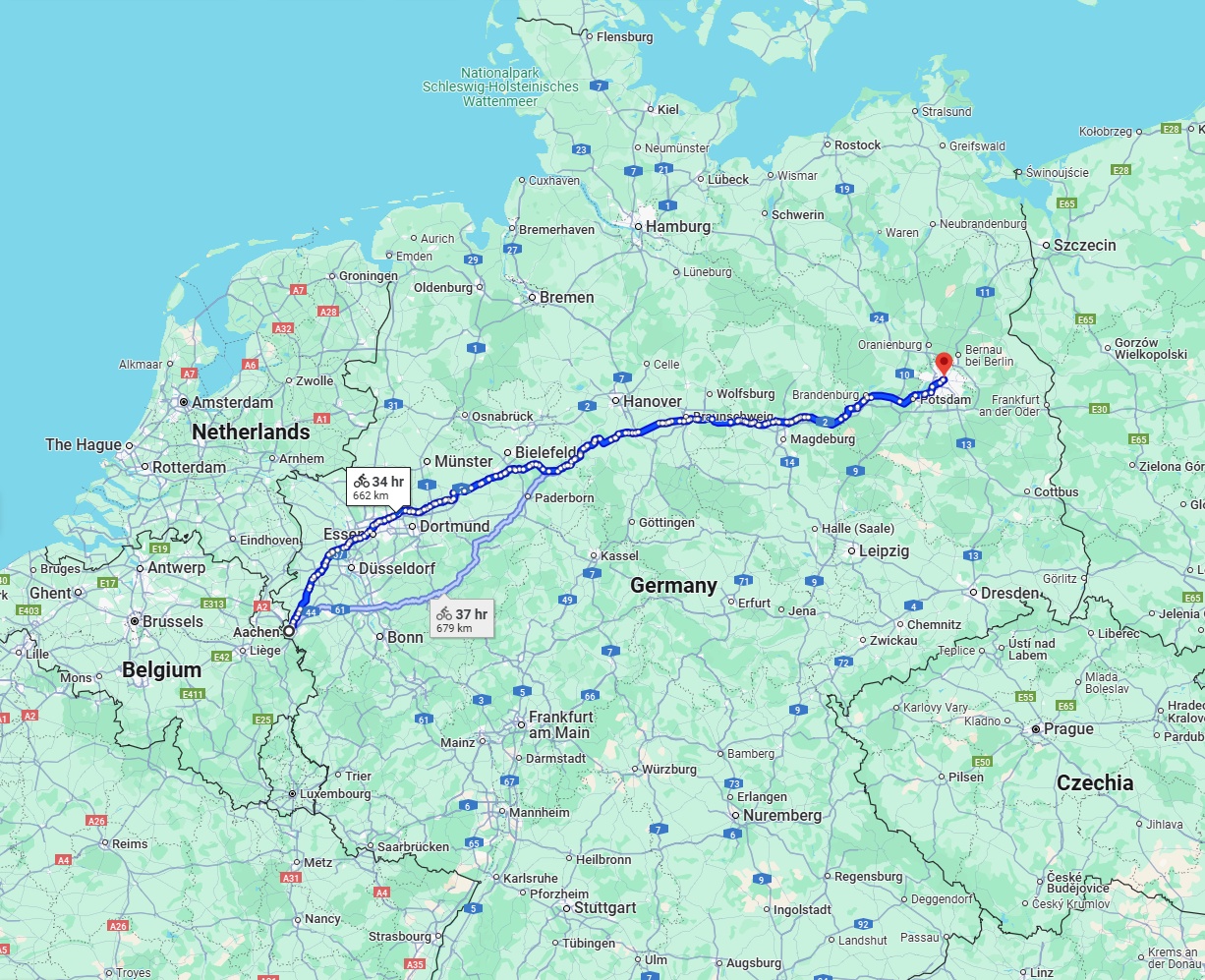 Anreise von Aachen Zu Berlin Über 