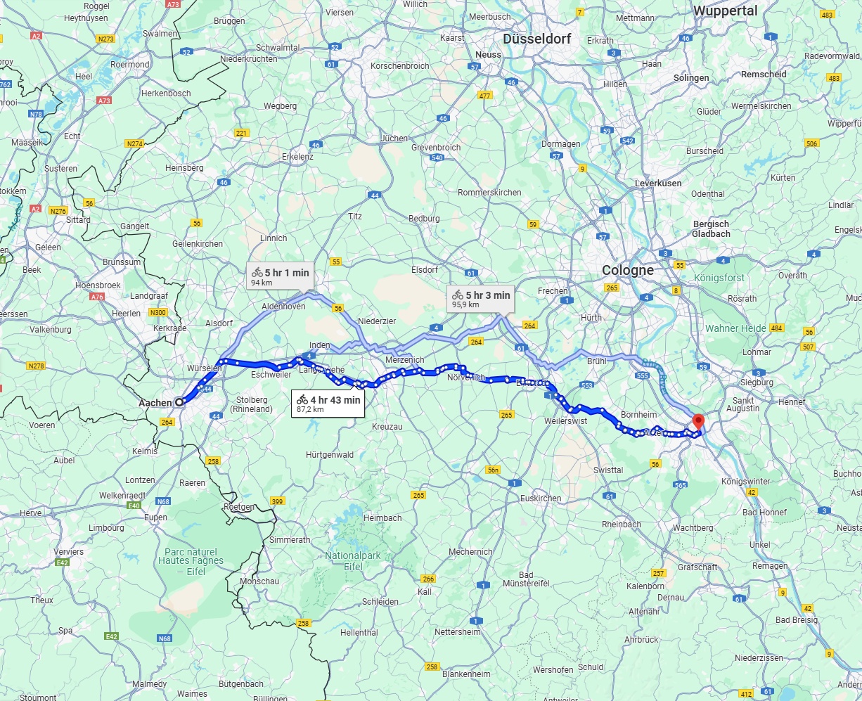 Anreise von Aachen Zu Bonn Über 
