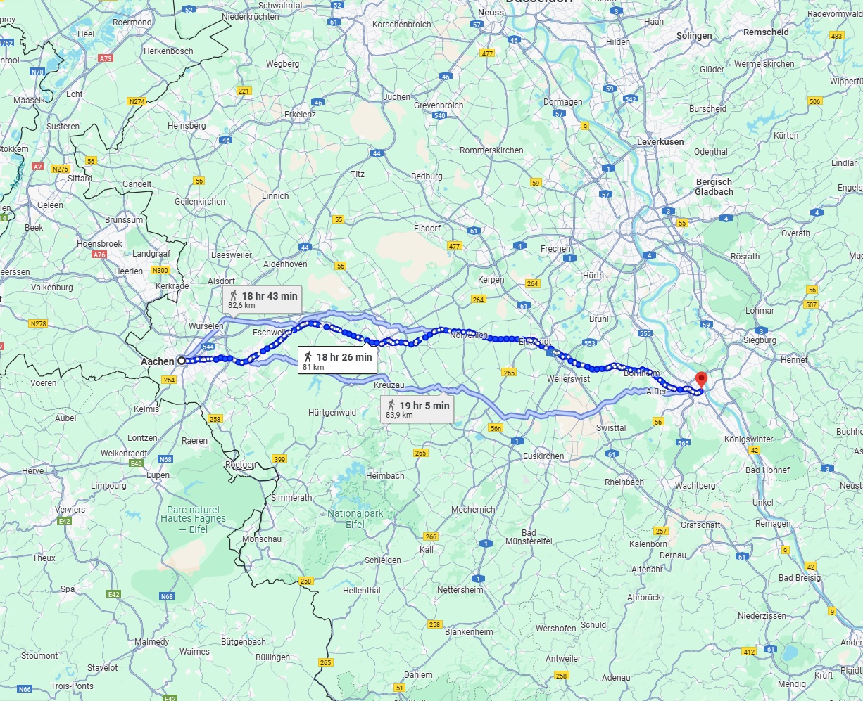 Anreise von Aachen Zu Bonn Über 