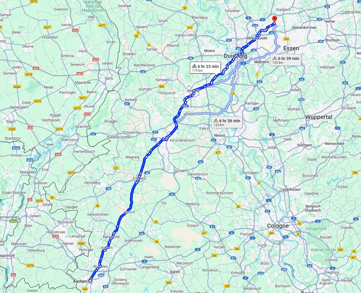 Anreise von Aachen Zu Bottrop Über 