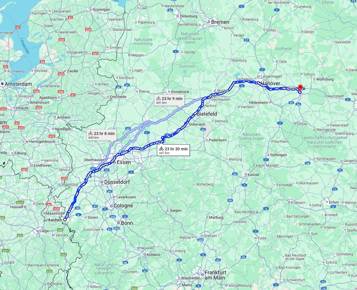Anreise von Aachen Zu Braunschweig Über 