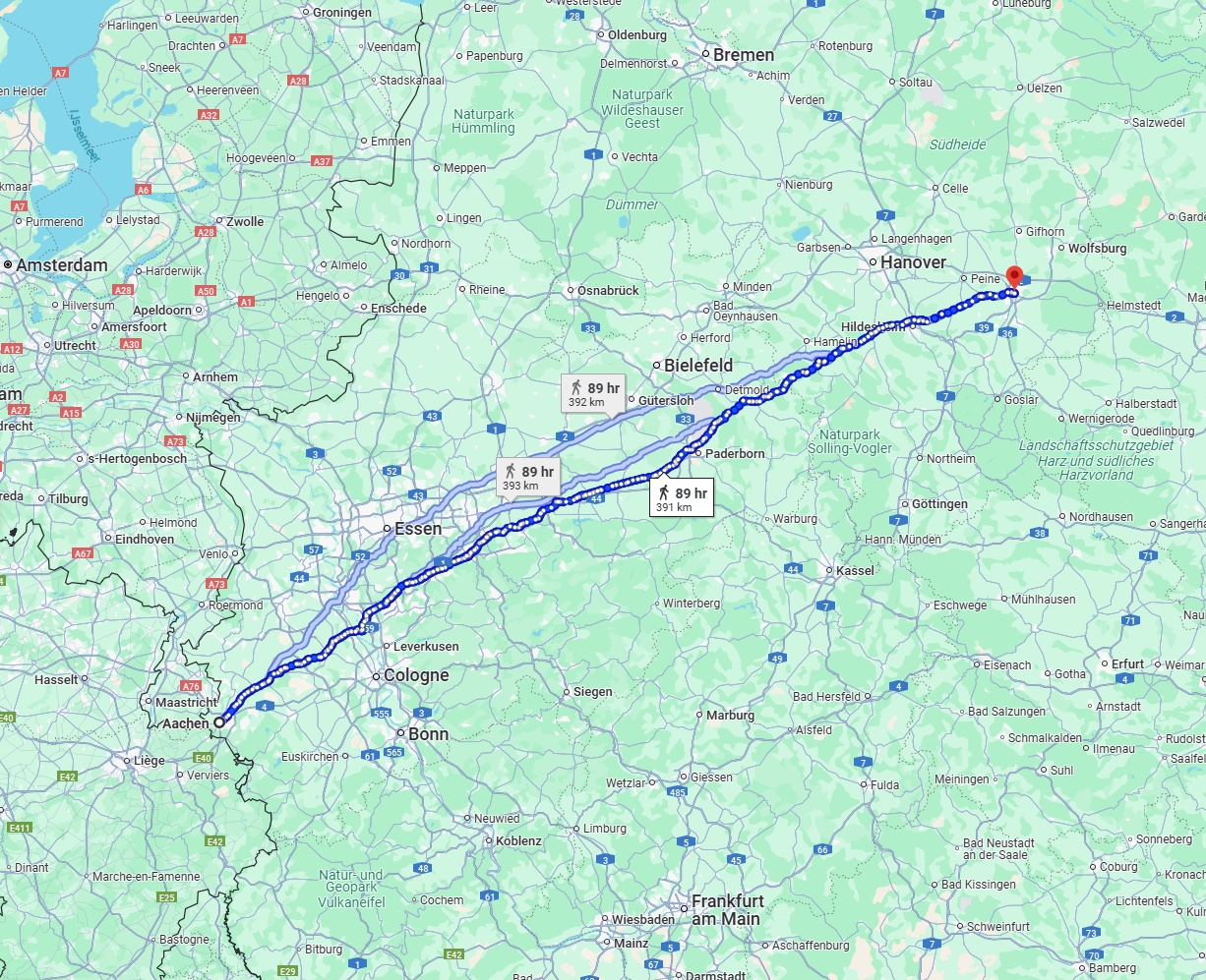 Anreise von Aachen Zu Braunschweig Über 