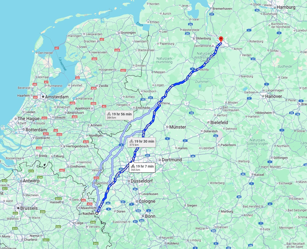 Anreise von Aachen Zu Bremen Über 