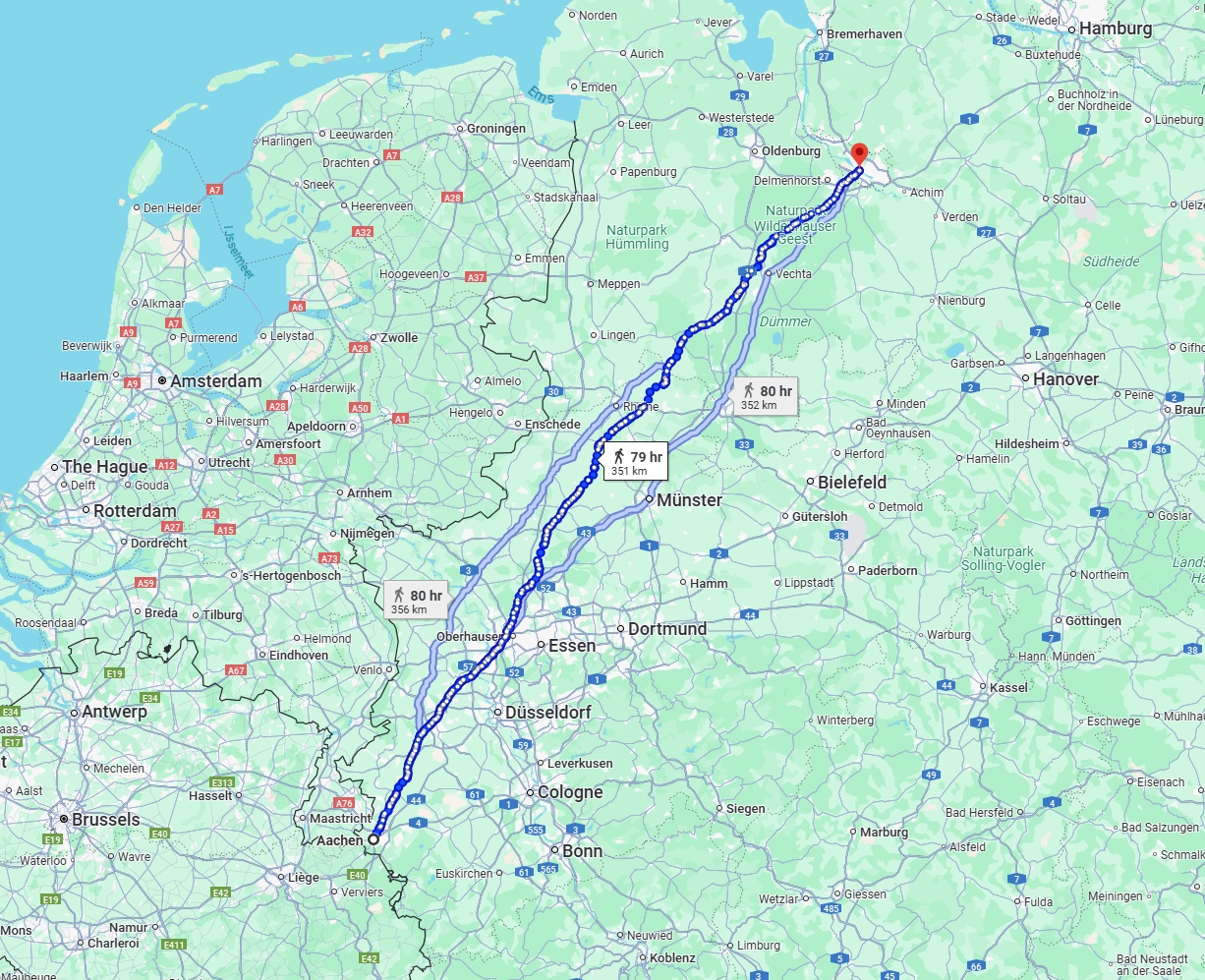 Anreise von Aachen Zu Bremen Über 