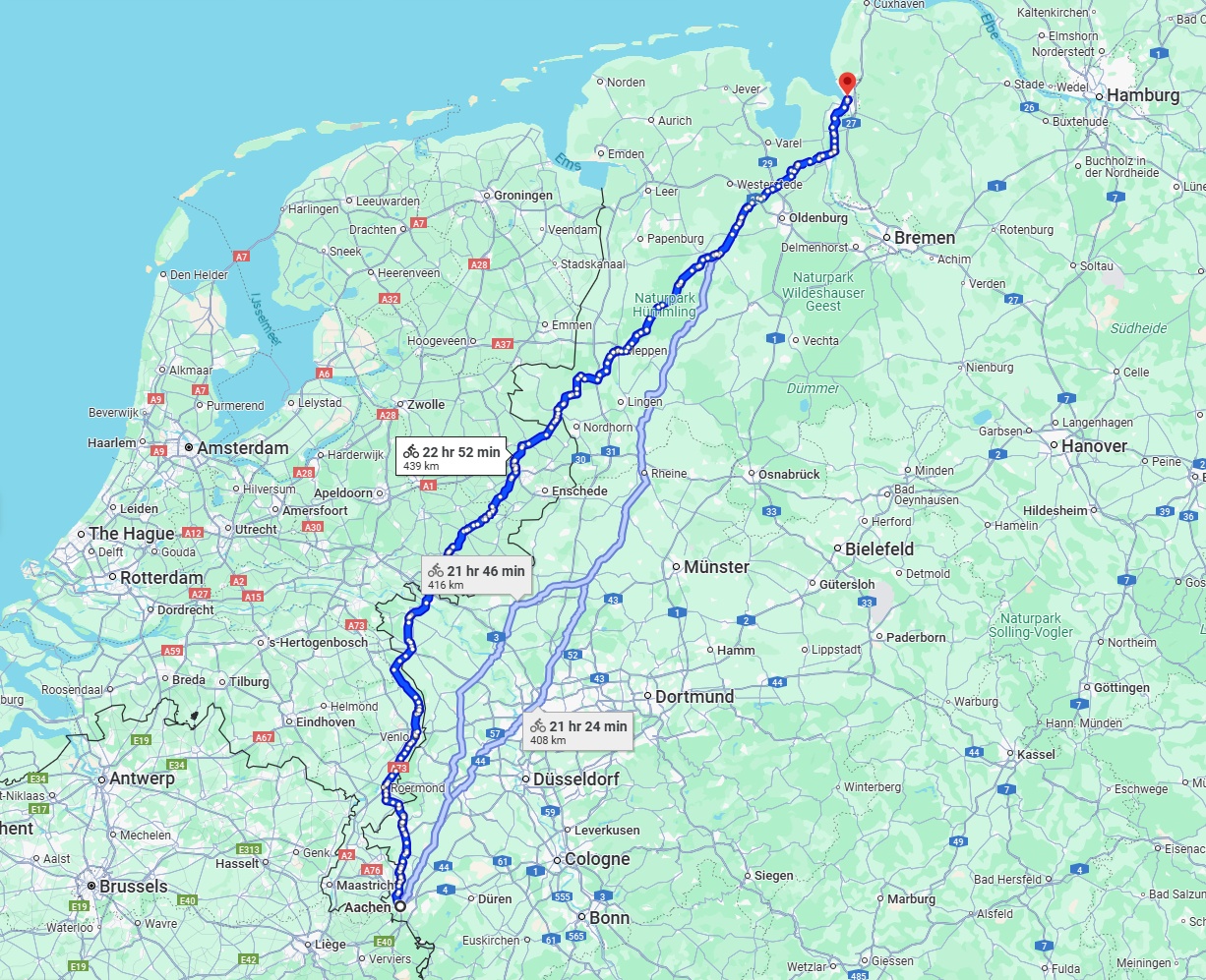 Anreise von Aachen Zu Bremerhaven Über 