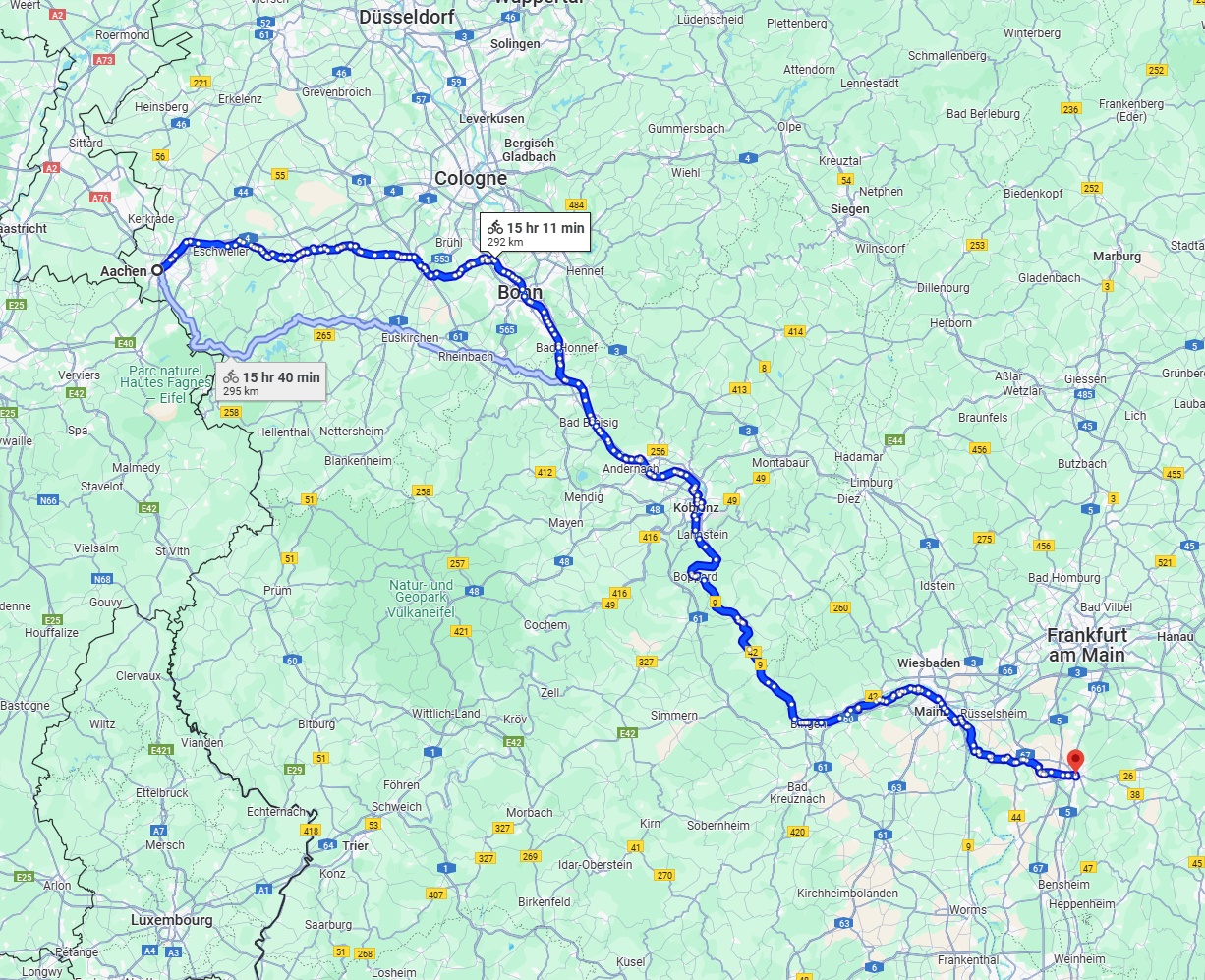 Anreise von Aachen Zu Darmstadt Über 