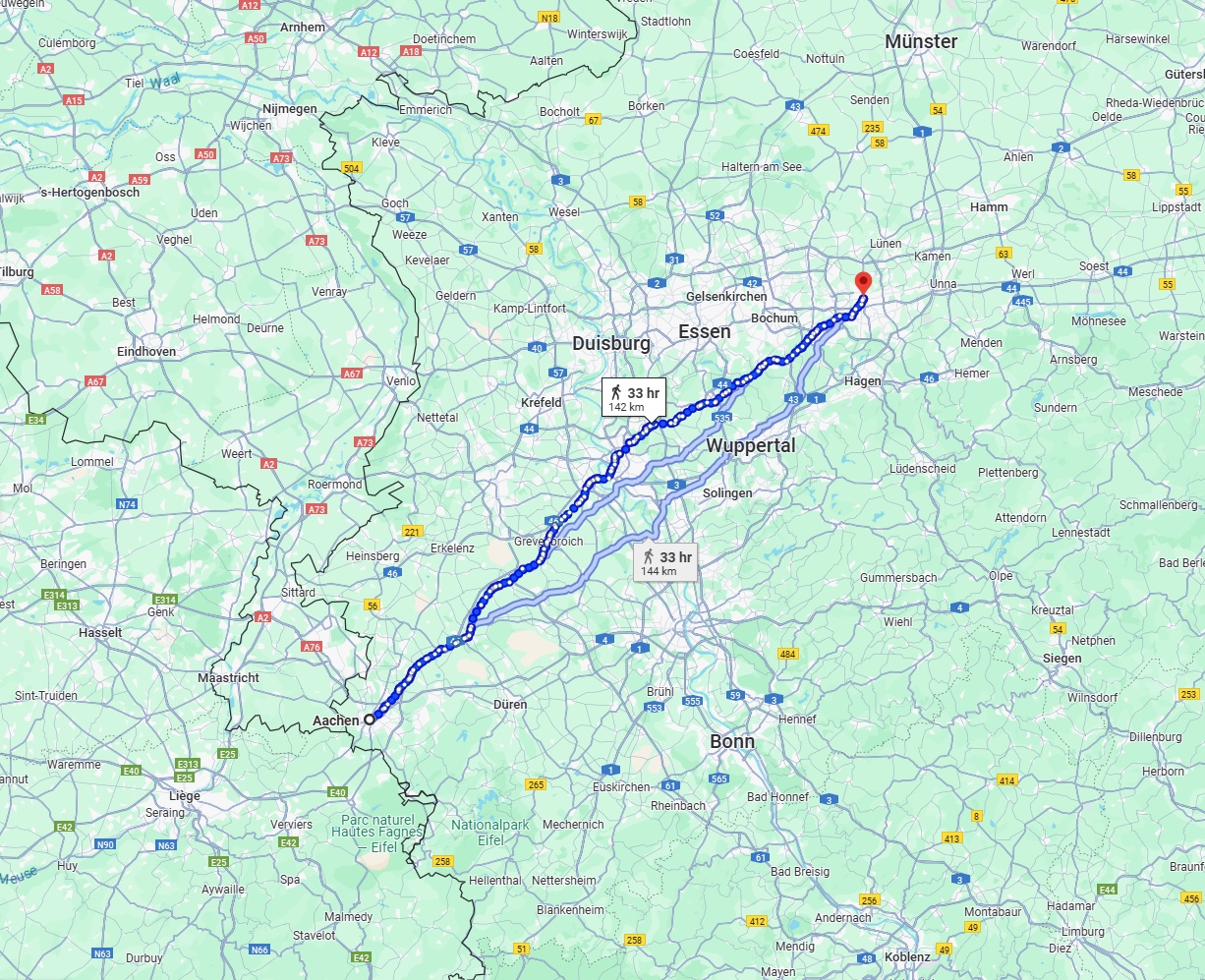 Anreise von Aachen Zu Dortmund Über 