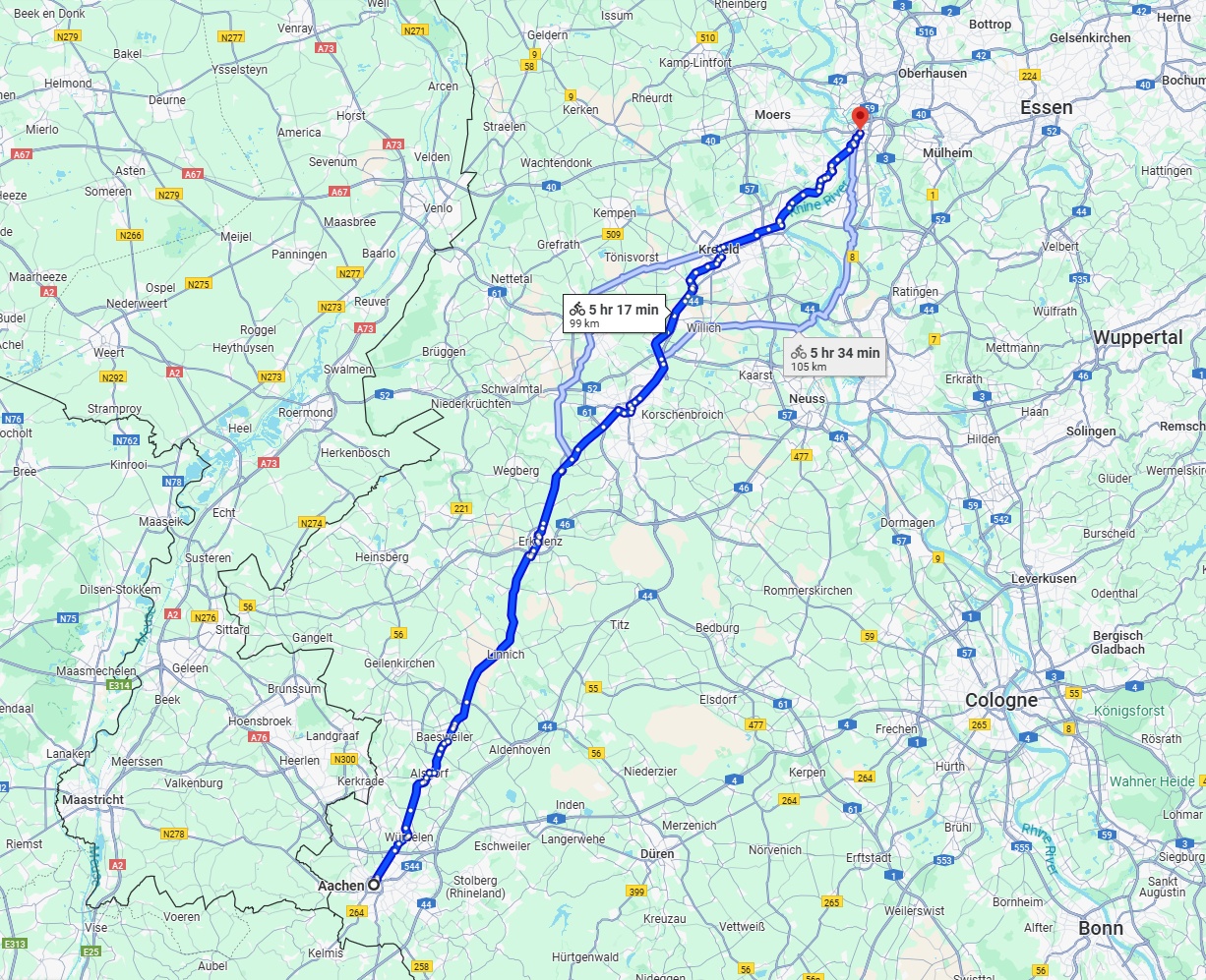 Anreise von Aachen Zu Duisburg Über 