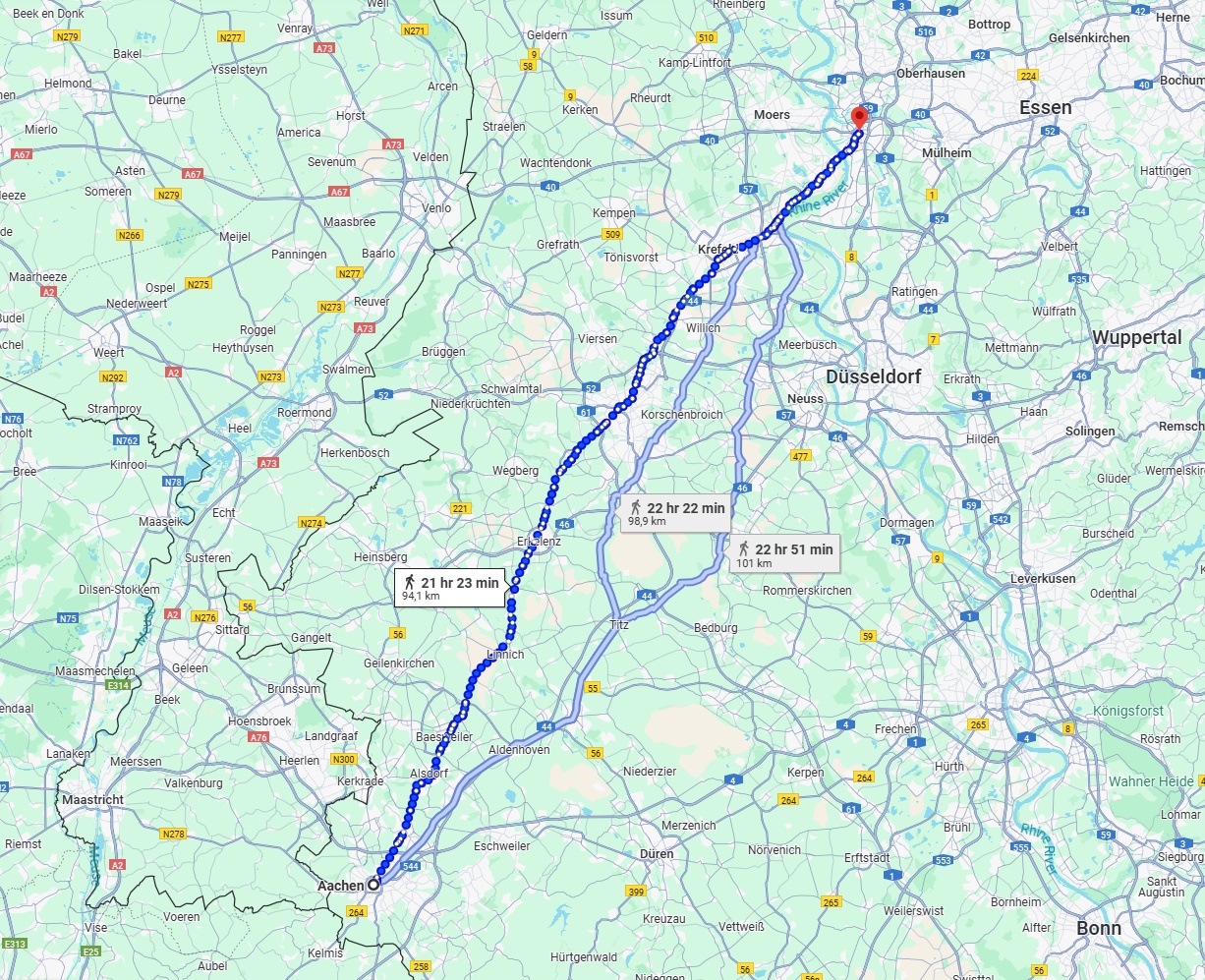 Anreise von Aachen Zu Duisburg Über 