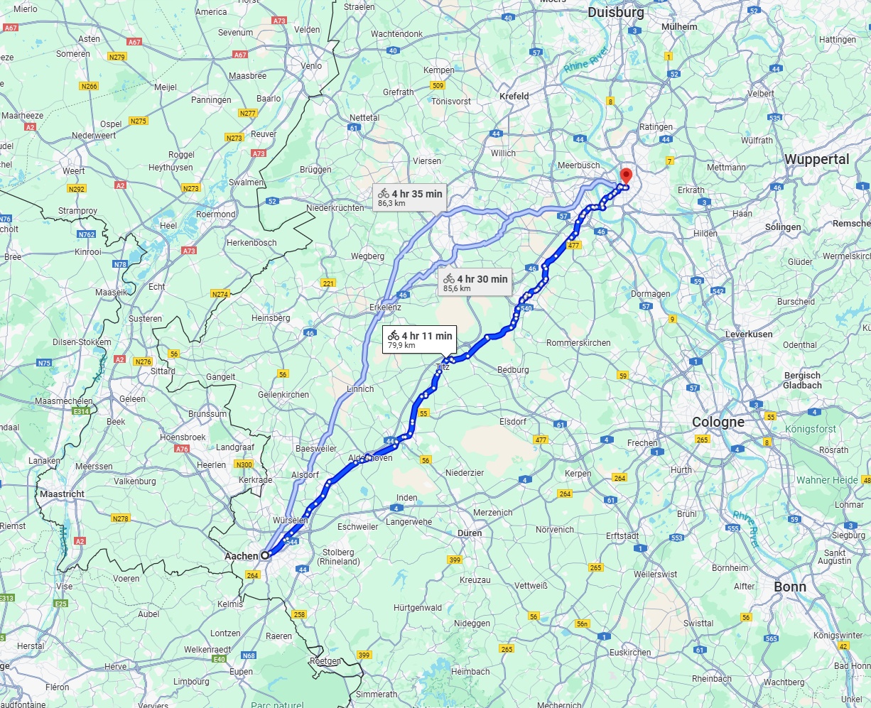 Anreise von Aachen Zu Düsseldorf Über 