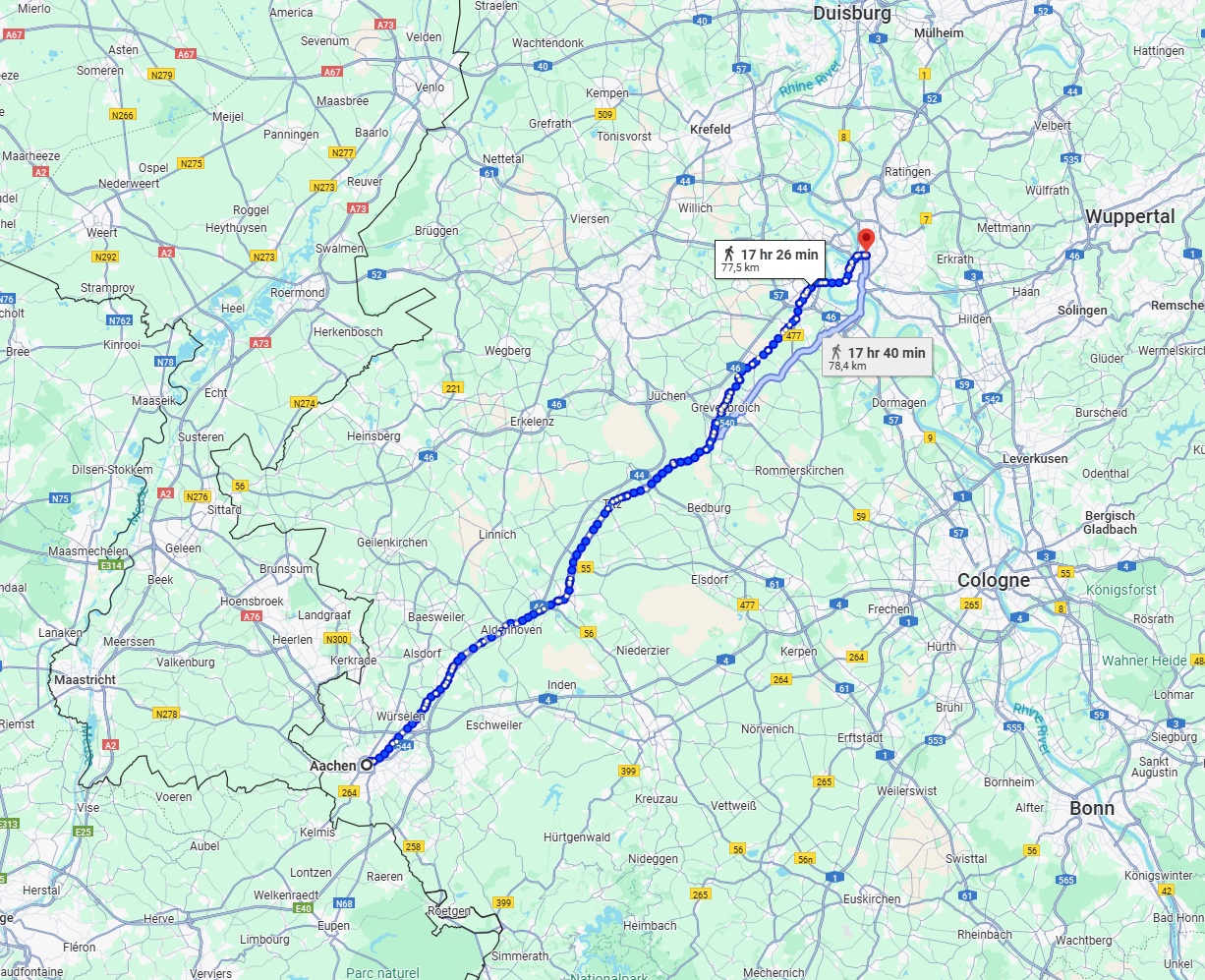 Anreise von Aachen Zu Düsseldorf Über 