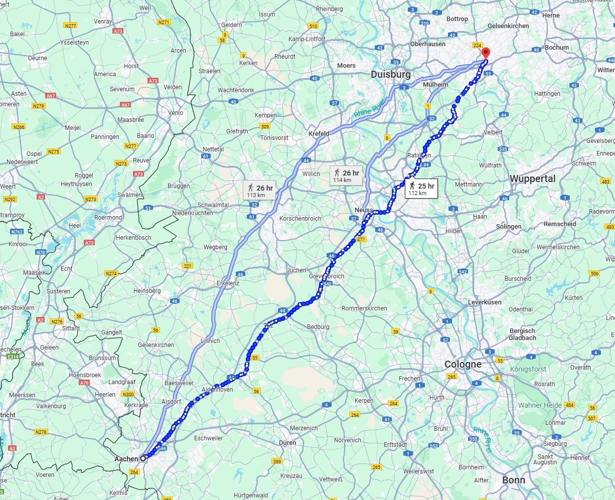 Anreise von Aachen Zu Essen Über 