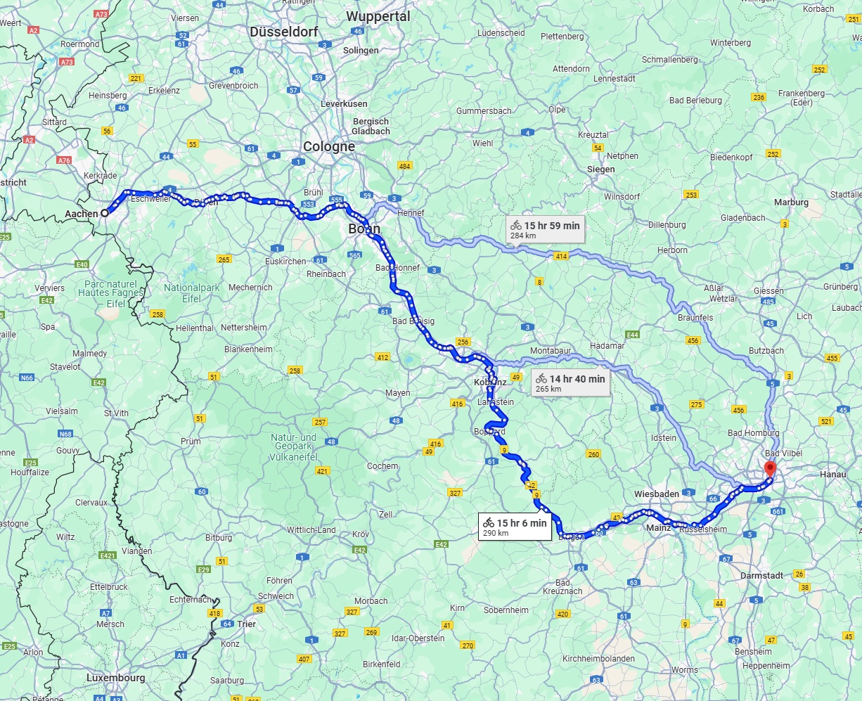 Anreise von Aachen Zu Frankfurt am Main Über 