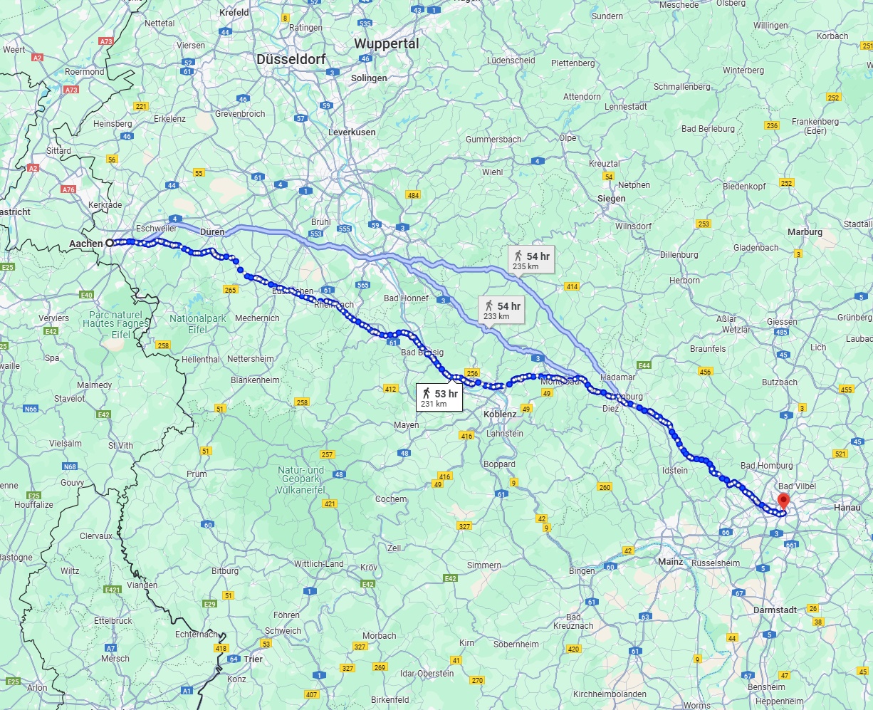 Anreise von Aachen Zu Frankfurt am Main Über 