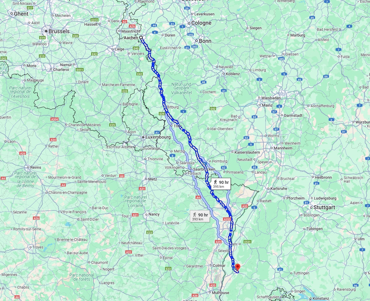Anreise von Aachen Zu Freiburg im Breisgau Über 
