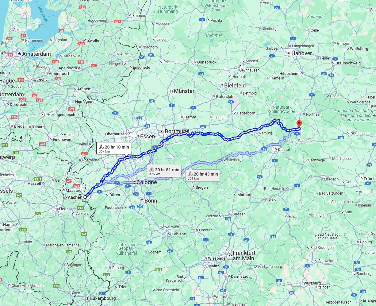 Anreise von Aachen Zu Göttingen Über 