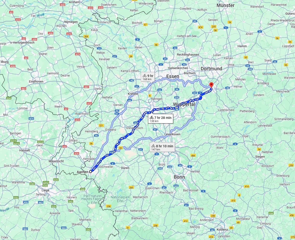 Anreise von Aachen Zu Hagen Über 