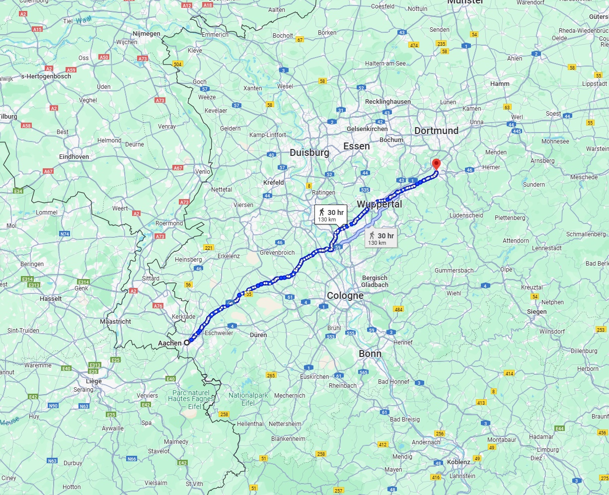 Anreise von Aachen Zu Hagen Über 