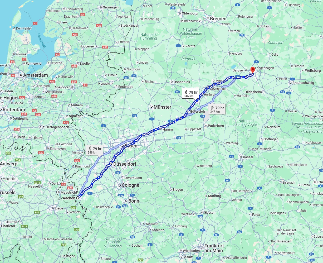Anreise von Aachen Zu Hannover Über 