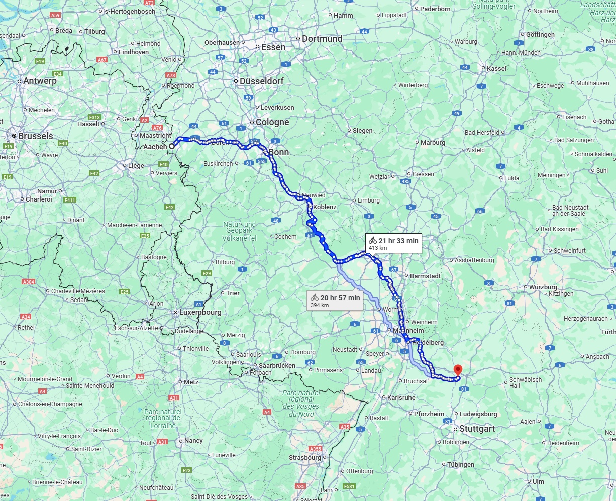 Anreise von Aachen Zu Heilbronn Über 