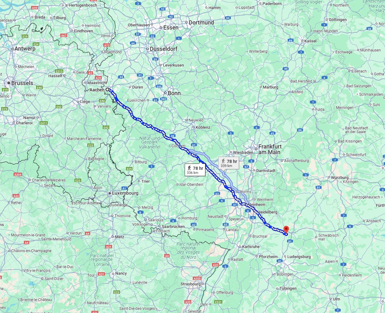 Anreise von Aachen Zu Heilbronn Über 
