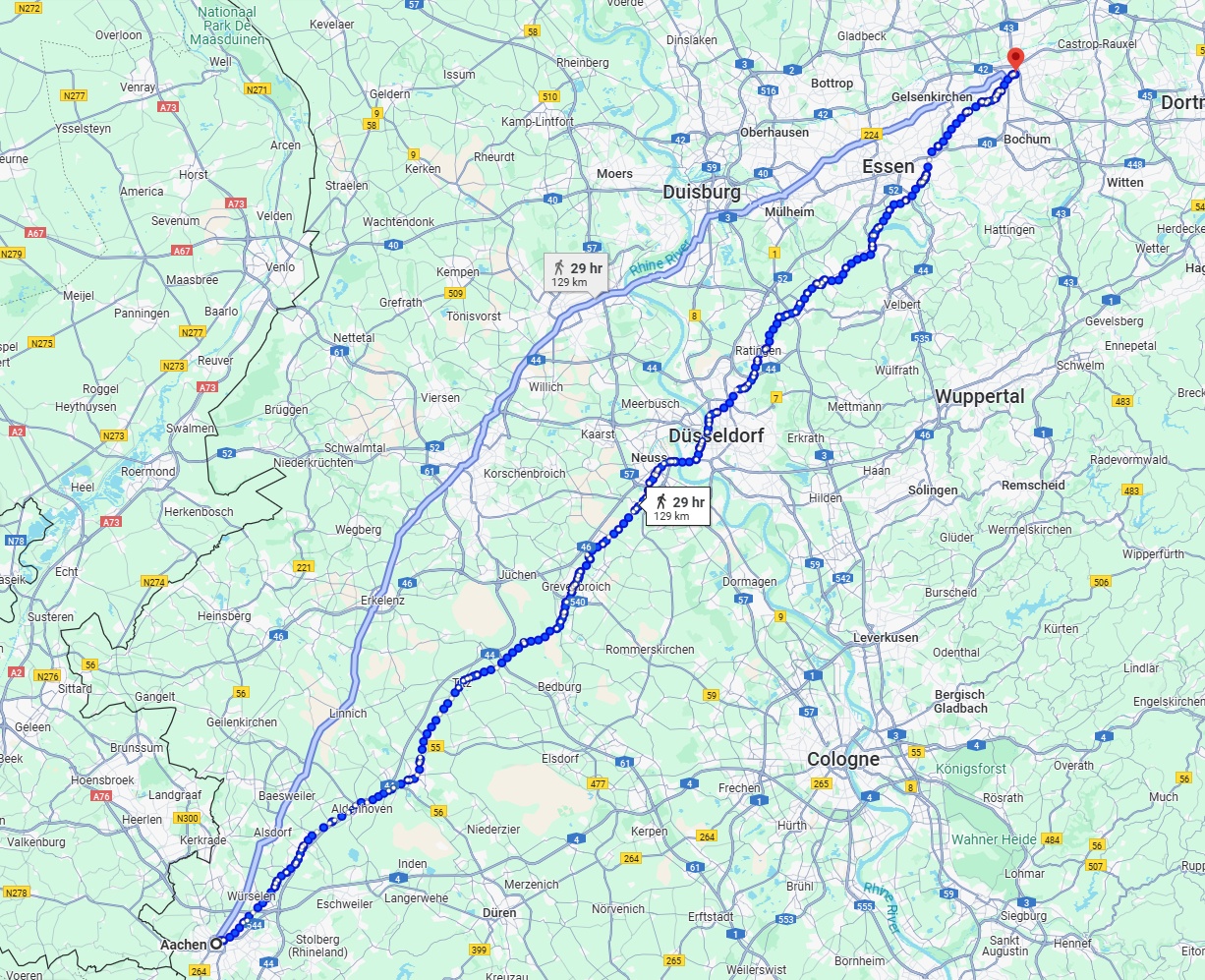 Anreise von Aachen Zu Herne Über 