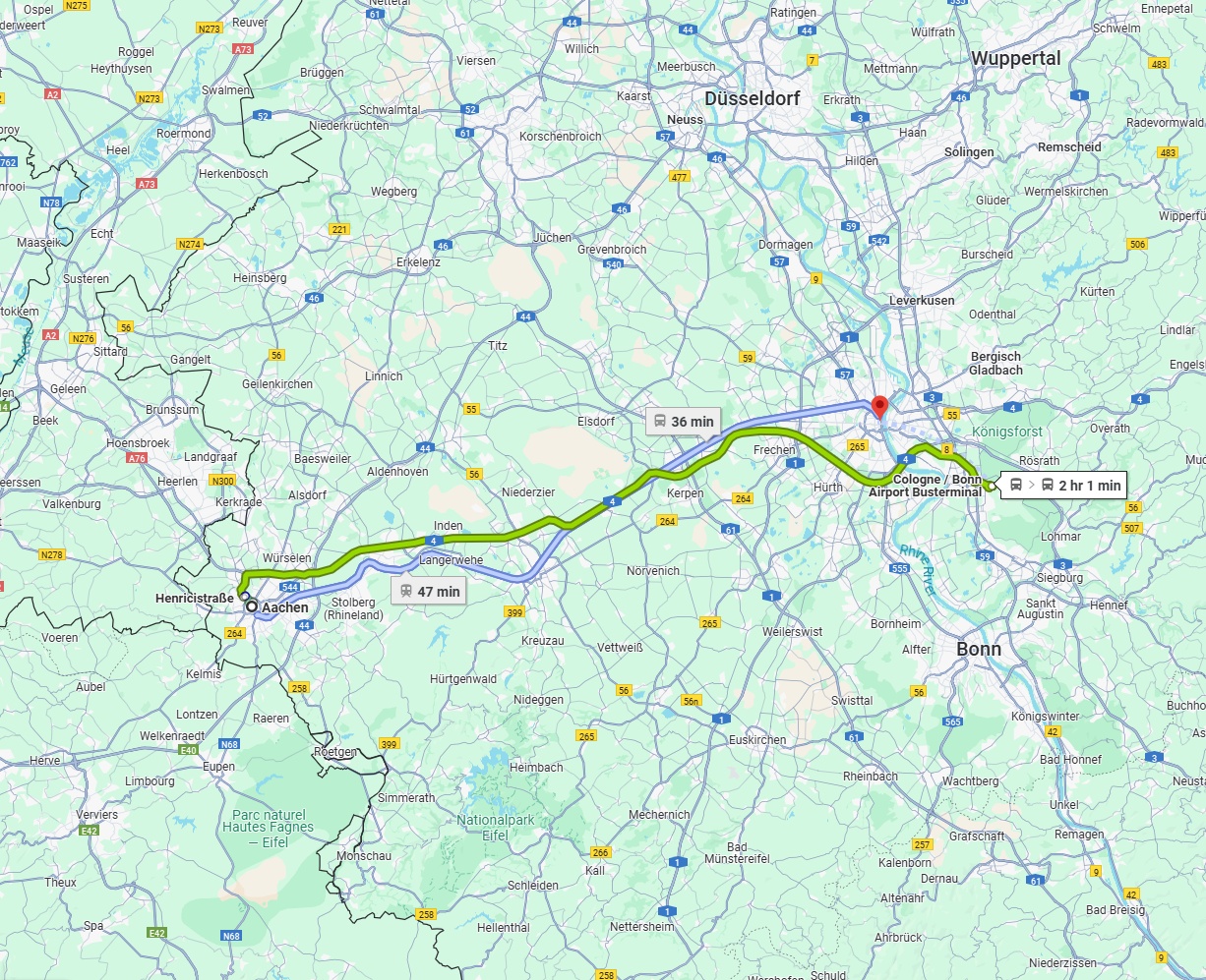Anreise von Aachen Zu Köln Über 