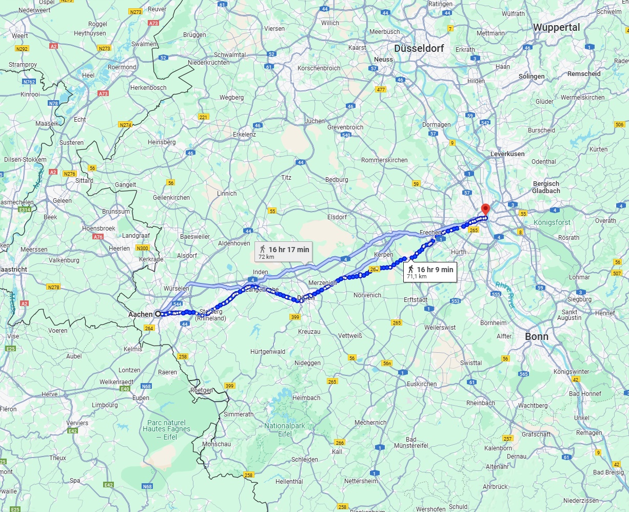 Anreise von Aachen Zu Köln Über 
