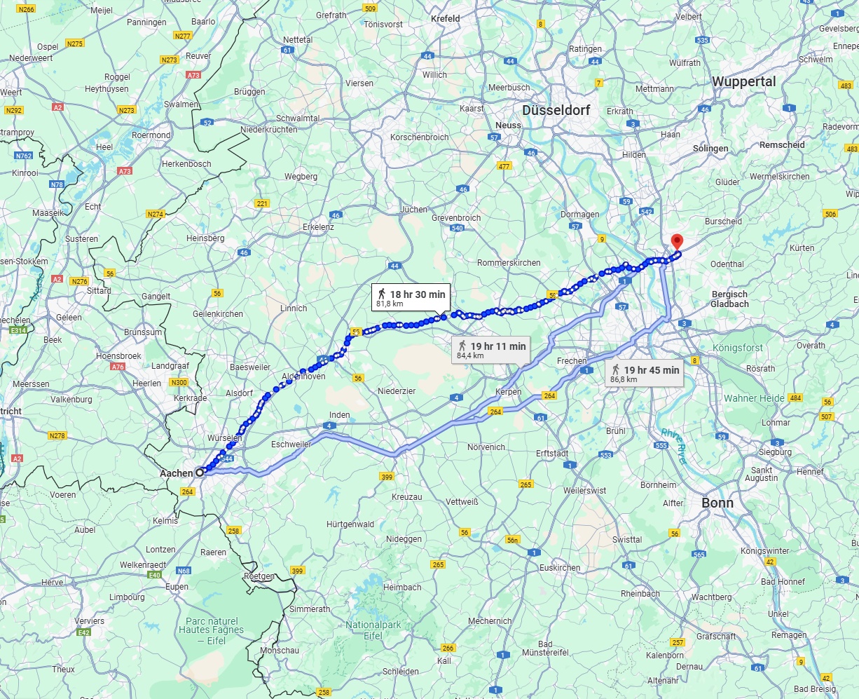 Anreise von Aachen Zu Leverkusen Über 