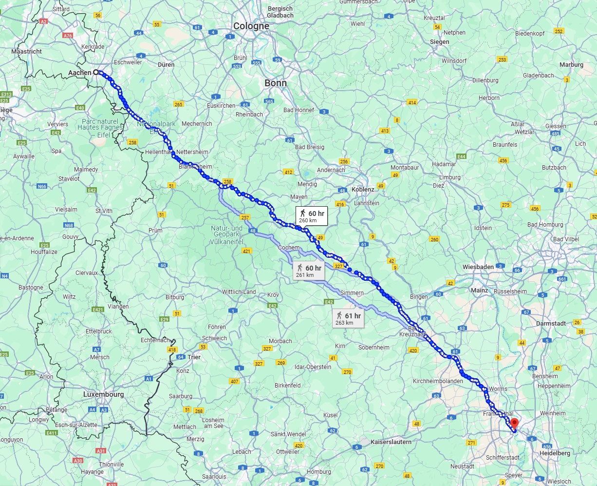 Anreise von Aachen Zu Ludwigshafen am Rhein Über 