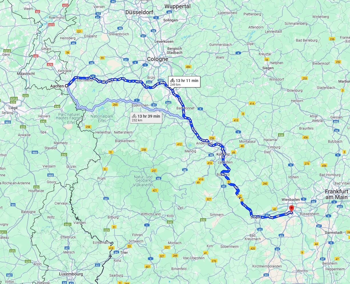 Anreise von Aachen Zu Mainz Über 