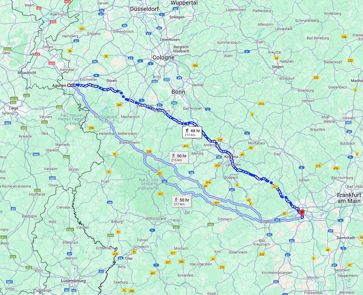 Anreise von Aachen Zu Mainz Über 