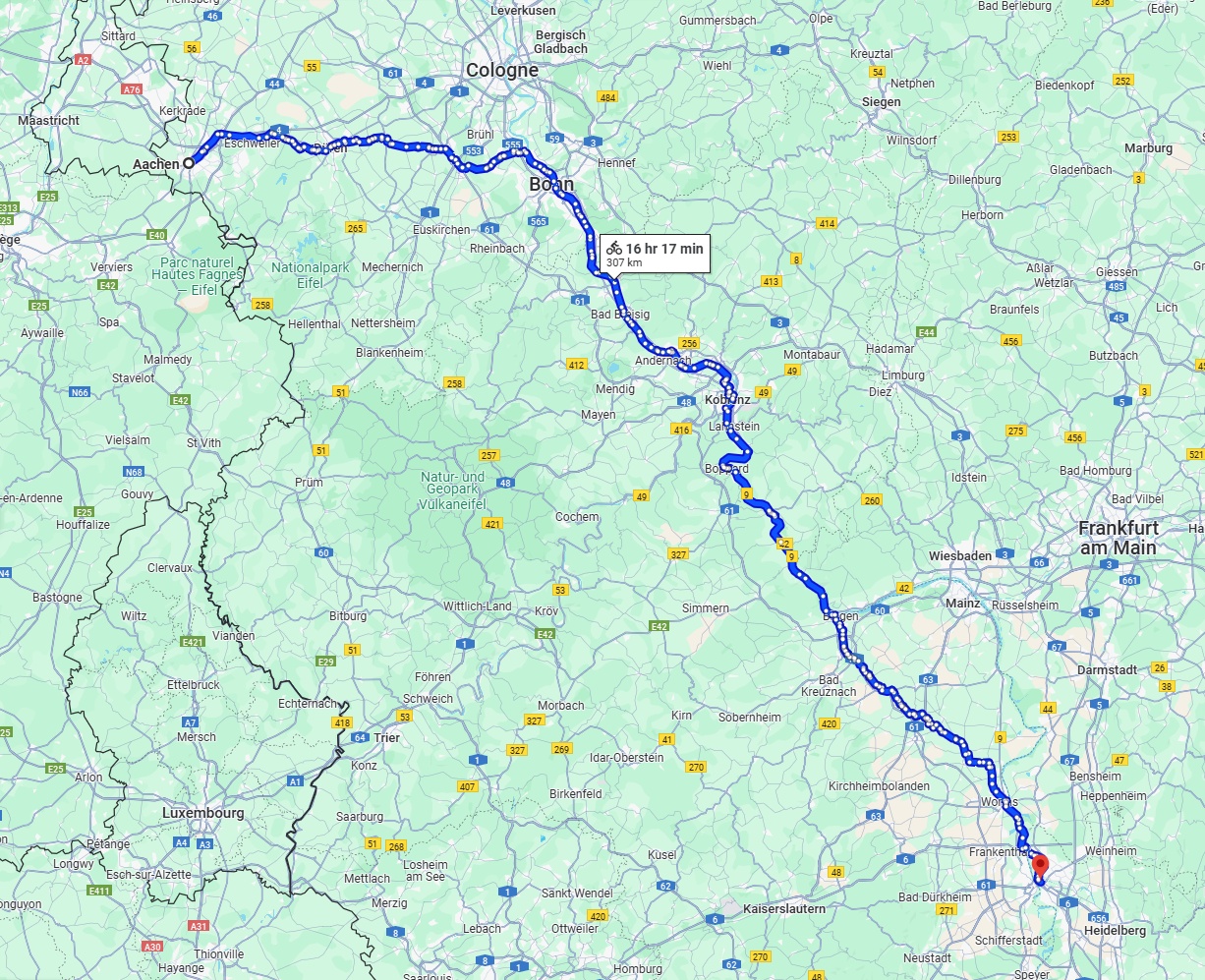 Anreise von Aachen Zu Mannheim Über 
